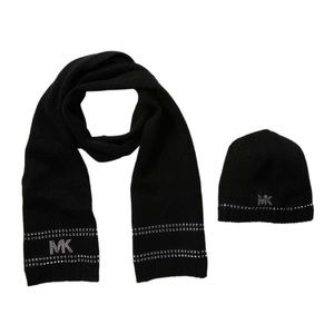 Michael kors scarf beanie gift set in red or wine